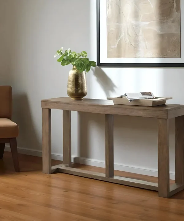Natural Wood Console Table, Minimalist Modern, Clean Lines