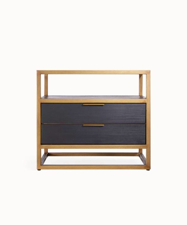 Ebony Dual Compartment Bedside Chest