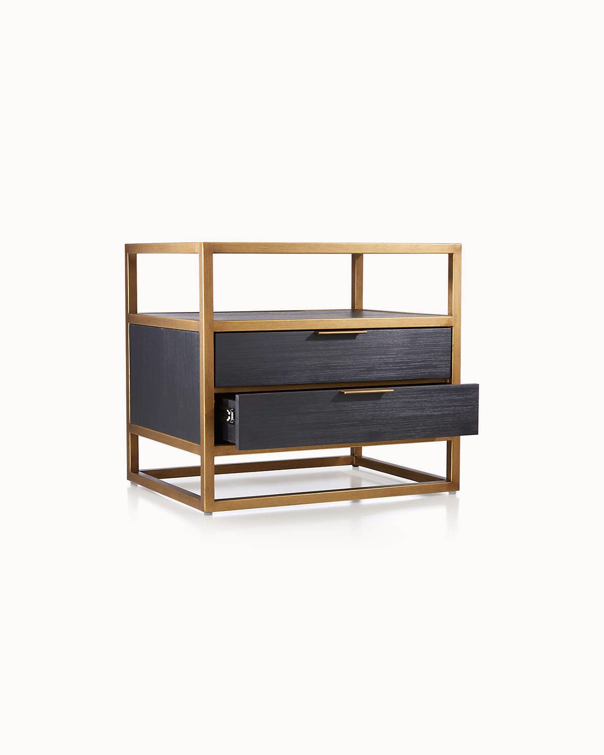 Ebony Dual Compartment Bedside Chest - Image 2